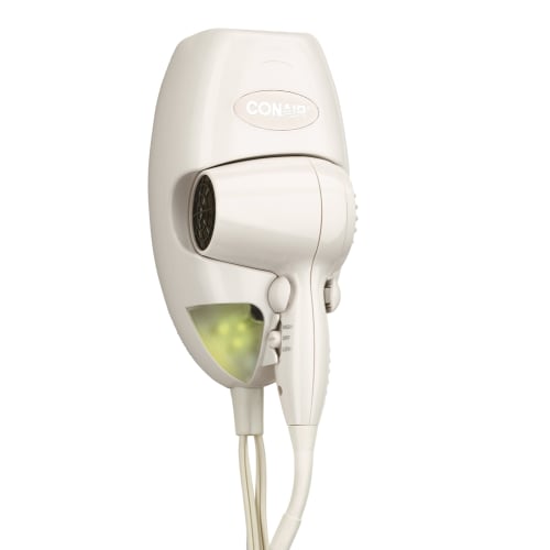 Conair® Wall Mounted Direct Wire Hair Dryer with Night Light, 1600W, White